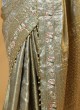 Silver Zardosi Embroidered Kanjivaram Silk Saree